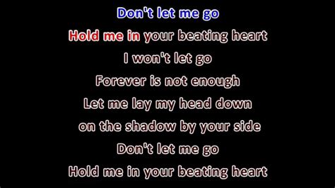 Dont Let Me Go Lyrics .